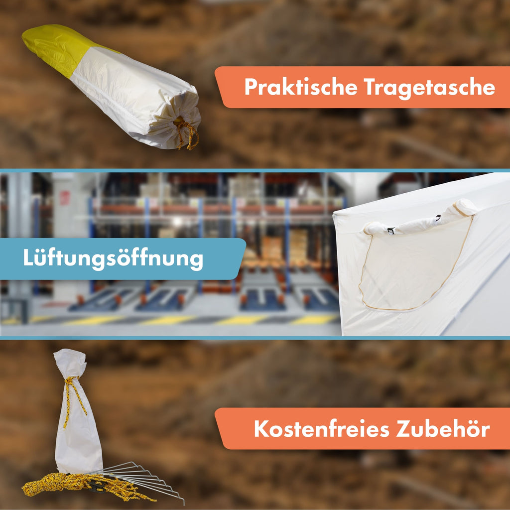 Zeltcampingwelt Arbeitszelt & Montagezelt – Faltzelt 1-Minuten-Schnellaufbau – Mobiles Baustellenzelt