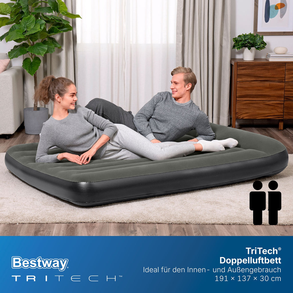 Zeltcampingwelt Doppelluftbett 2 Personen – 191 x 137 x 30 cm – Aufblasbare Luftmatratze & Campingbett