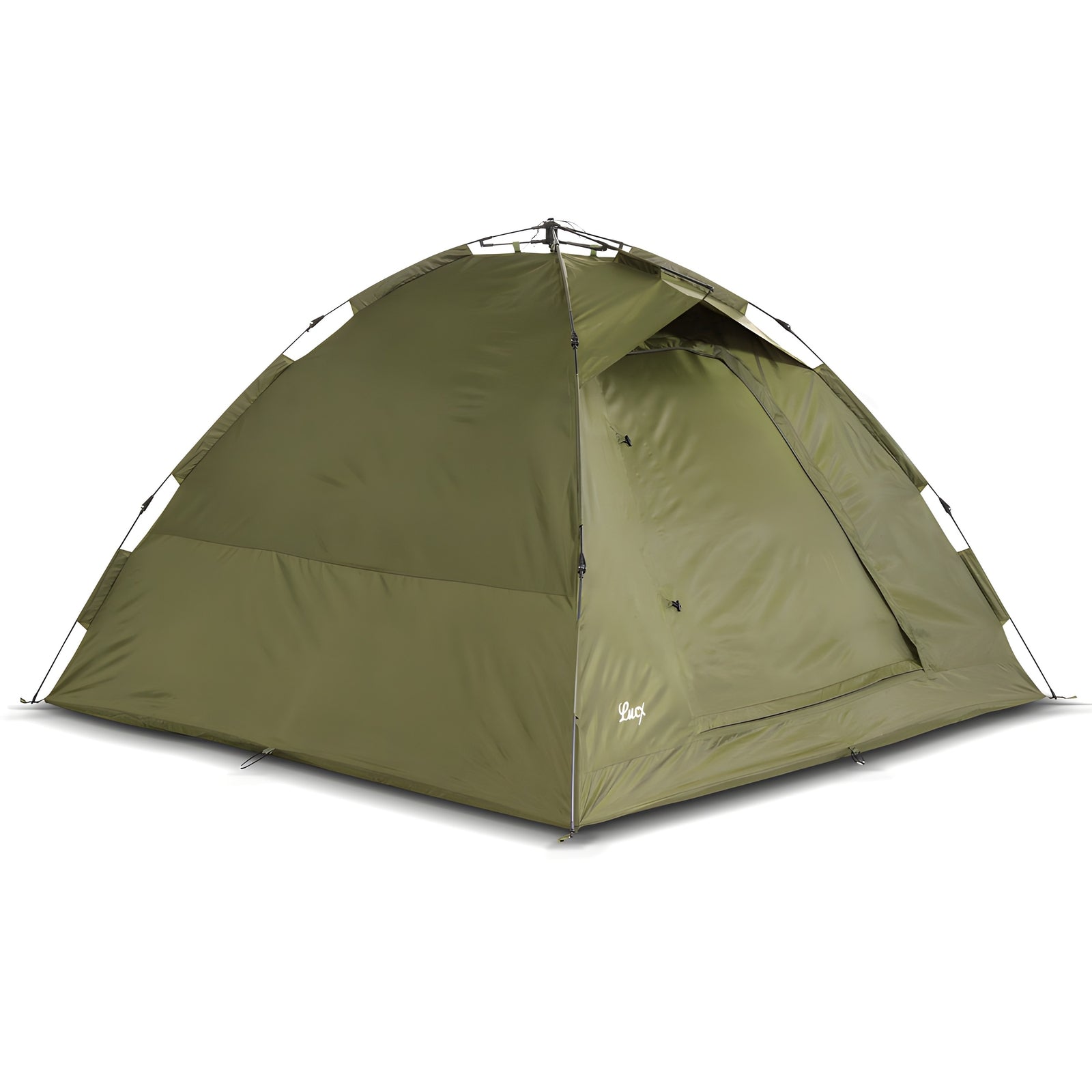 Zeltcampingwelt Lucx Ruck Zuck XL 1-2 Personen Angelzelt – Pop-Up Campingzelt Olivgrün (LX-432L)