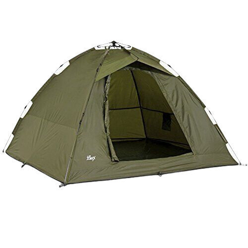 Zeltcampingwelt Lucx Ruck Zuck XL 1-2 Personen Angelzelt – Pop-Up Campingzelt Olivgrün (LX-432L)
