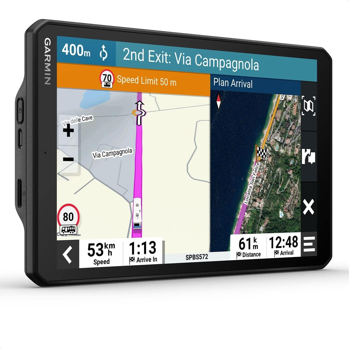 Garmin Camper 1095 EU Navigationsgerät – 10 Zoll HD Touchscreen, Europa-Karten, Camping-Routenführung