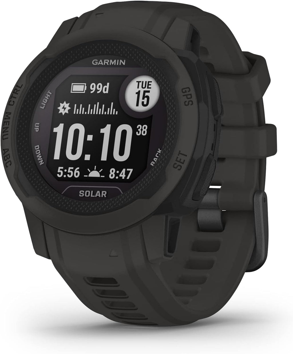 Garmin Instinct 2S Solar GPS-Smartwatch – 40 mm, Solarladefunktion, Multi-GNSS, Outdoor, Graphit