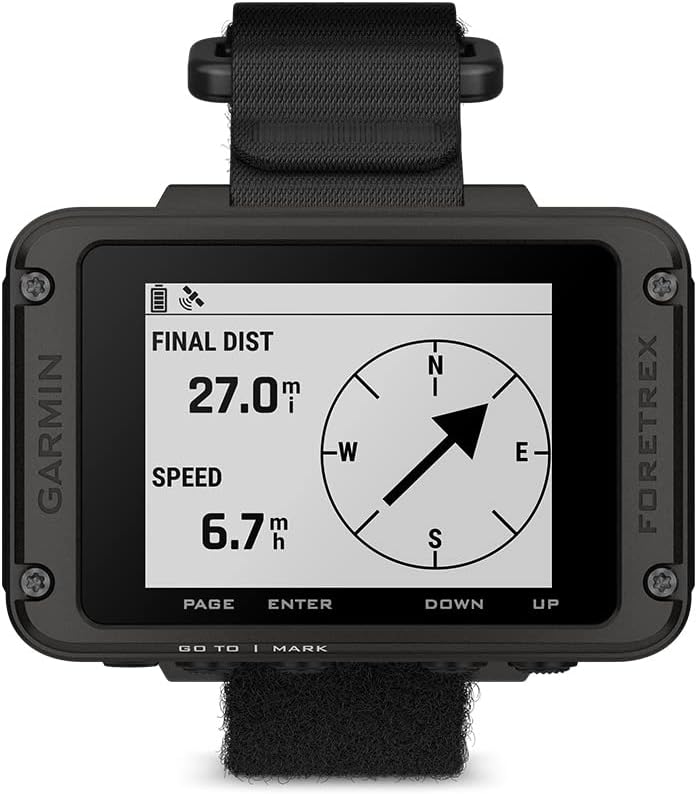 Garmin Foretrex 801 Handgelenk-GPS-Navigator – Multi-Frequenz-GNSS, Bis zu 100 Std. Akku, Taktisch