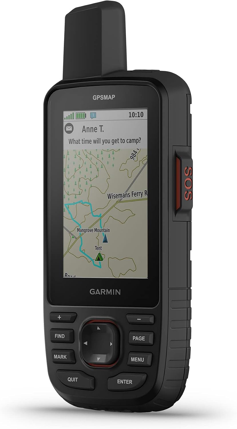 Garmin GPSMAP 67i GPS-Handgerät – inReach-Technologie, 2-Wege-SMS, SOS-Notruf, TopoActive Europa