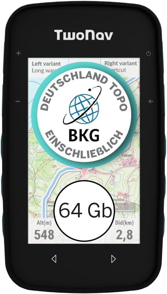TwoNav Cross Plus 64 GB GPS-Handgerät – 3,2 Zoll Display, Inkl. Topo Deutschland 1:25.000, MTB & Wandern