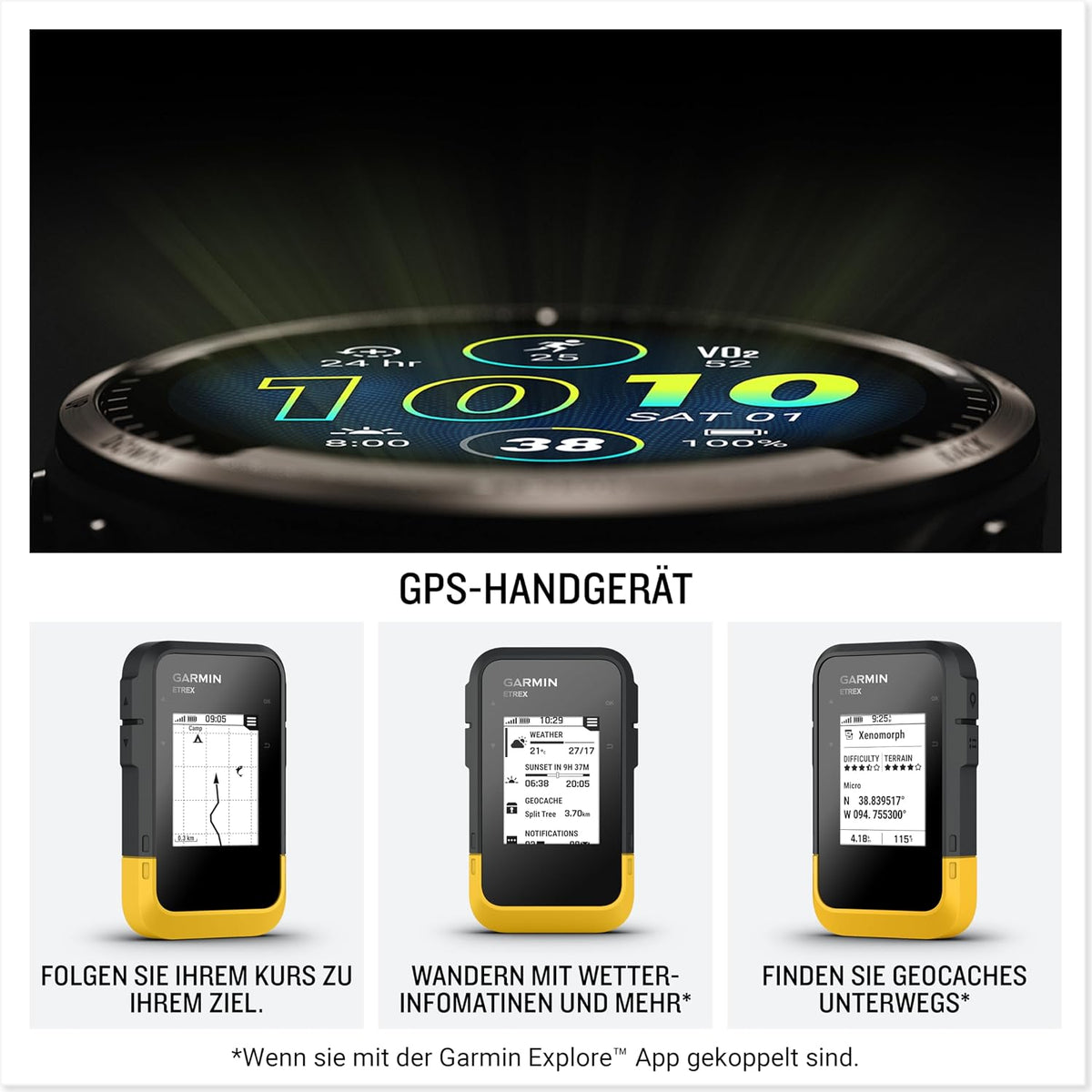 Garmin eTrex SE GPS-Handgerät – 2,2 Zoll Display, Multi-GNSS-Unterstützung, Bis zu 168 Std. Akku