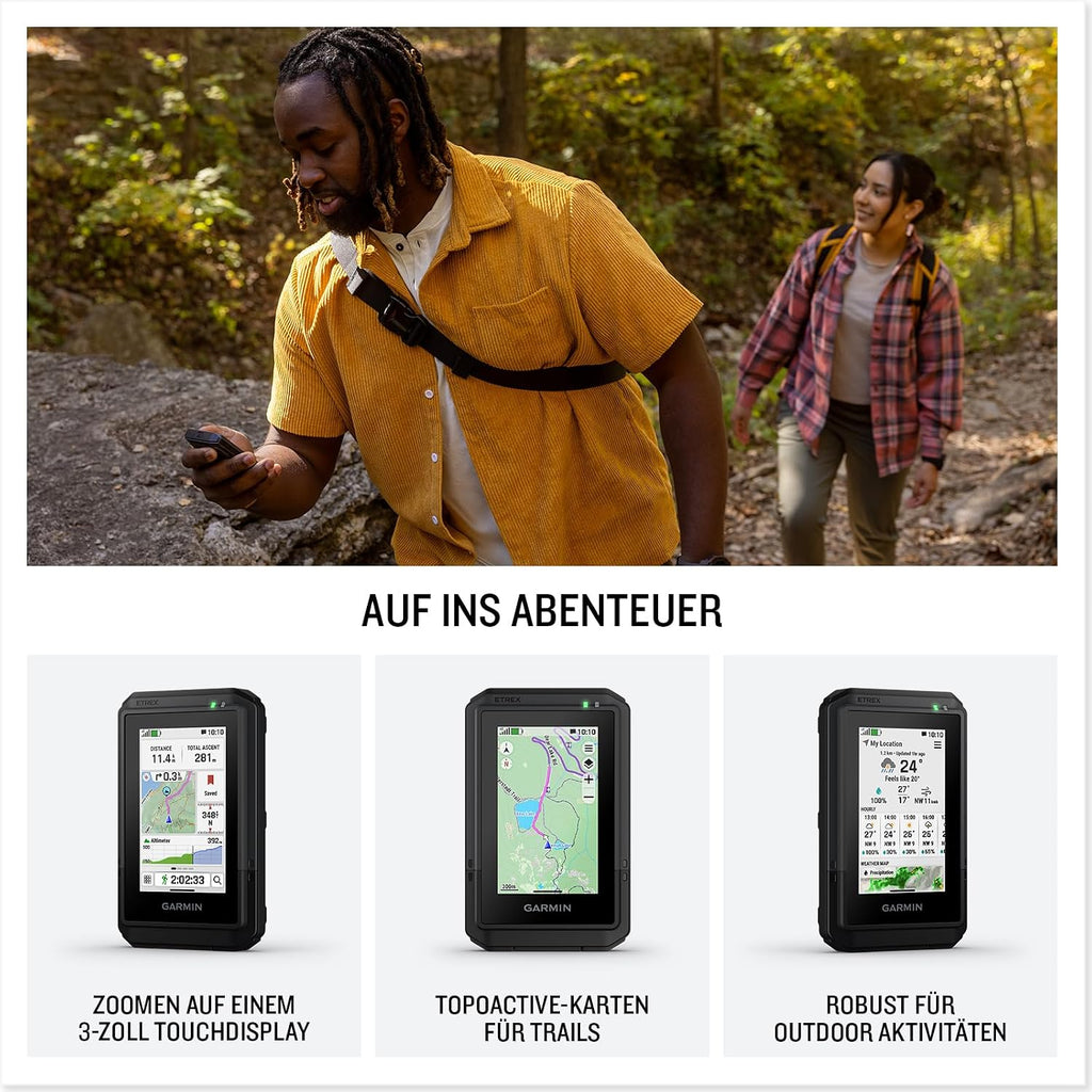 Garmin eTrex Touch GPS-Handgerät – 2,6 Zoll Farb-Touchscreen, TopoActive Europa-Karten, Outdoor