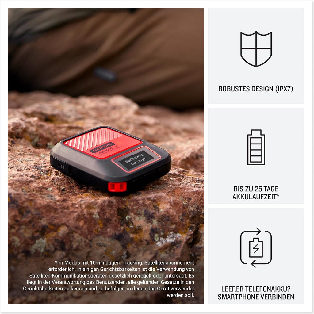 Garmin inReach Messenger Plus Satelliten-Kommunikationsgerät – Sprachnachrichten, Fotos, SOS-Notruf