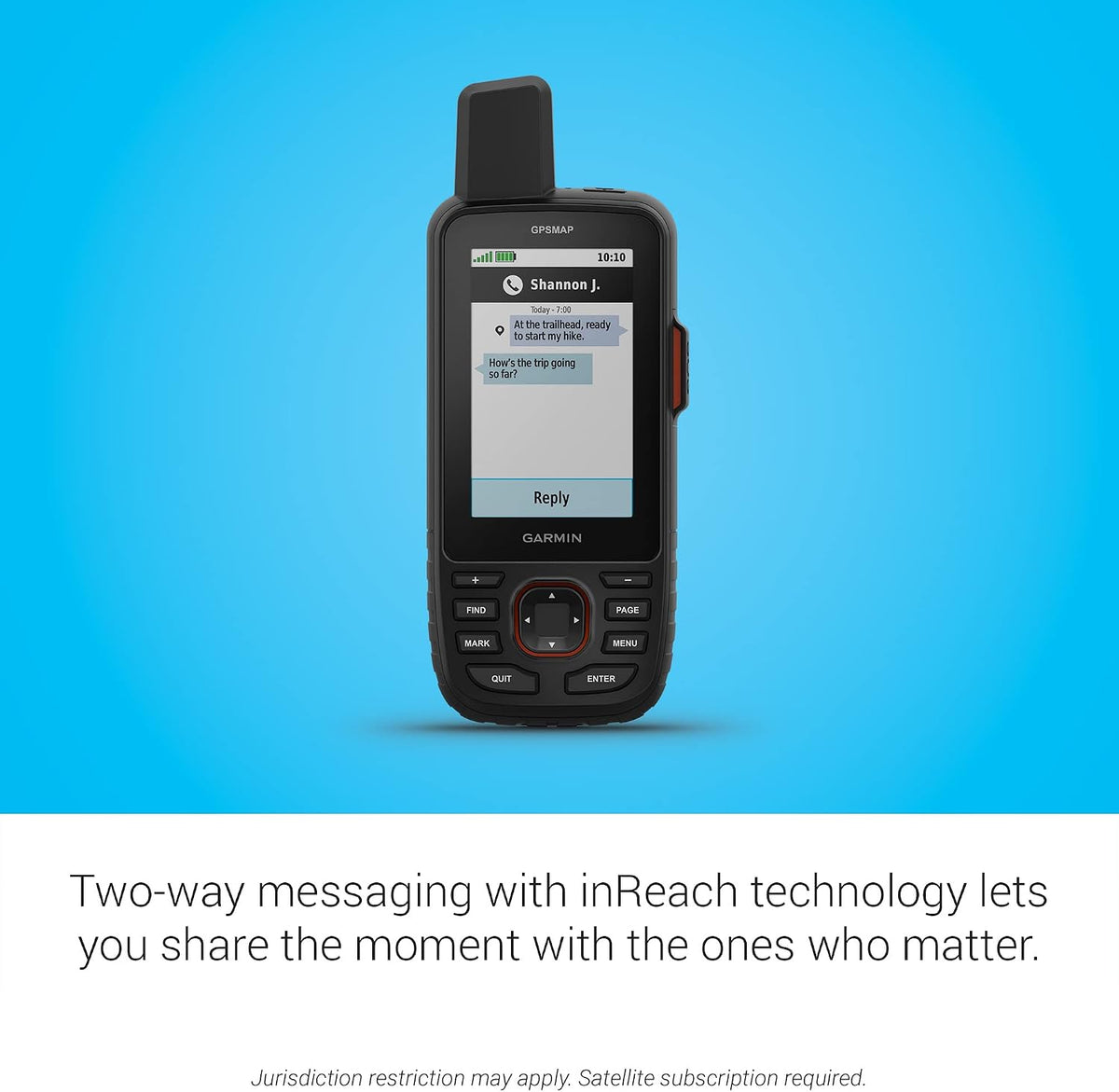 Garmin GPSMAP 67i GPS-Handgerät – inReach-Technologie, 2-Wege-SMS, SOS-Notruf, TopoActive Europa