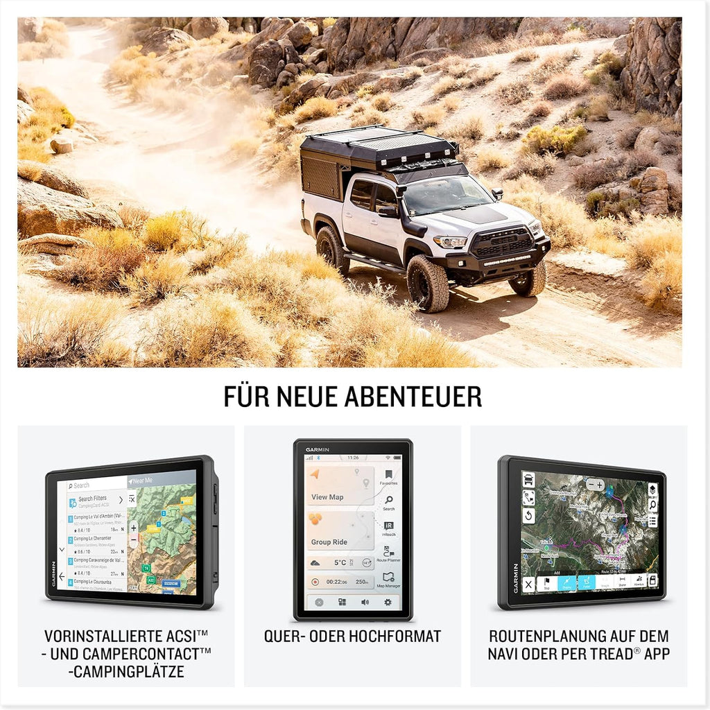 Garmin Tread 2 Overland Edition Navigationsgerät – 8 Zoll HD-Display, Offroad- & Straßenkarten Europa