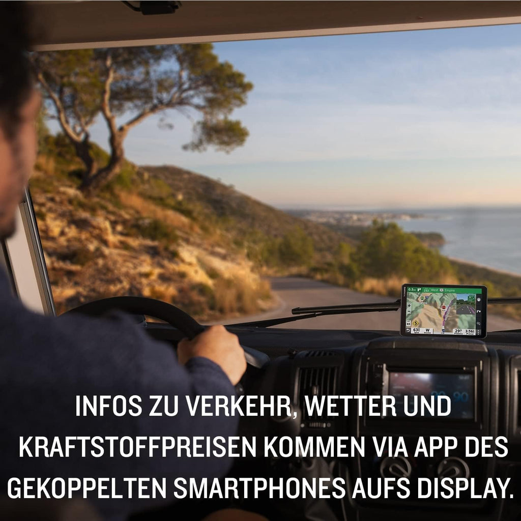 Garmin Camper 895 EU Navigationsgerät – 8 Zoll HD Touchscreen, Europa-Karten, Camping-Routenführung