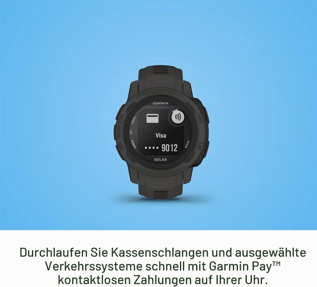 Garmin Instinct 2S Solar GPS-Smartwatch – 40 mm, Solarladefunktion, Multi-GNSS, Outdoor, Graphit