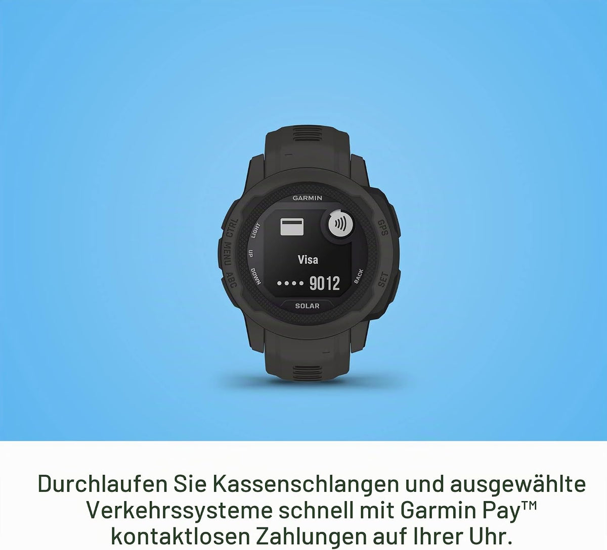 Garmin Instinct 2S Solar GPS-Smartwatch – 40 mm, Solarladefunktion, Multi-GNSS, Outdoor, Graphit