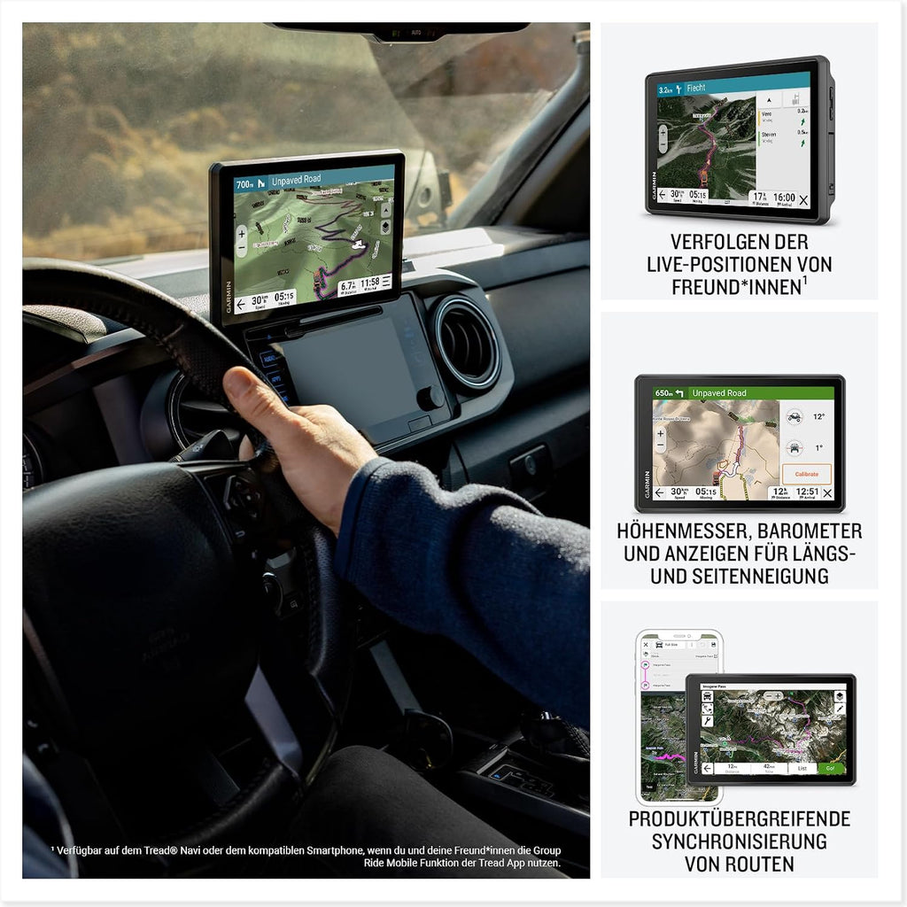 Garmin Tread 2 Overland Edition Navigationsgerät – 8 Zoll HD-Display, Offroad- & Straßenkarten Europa