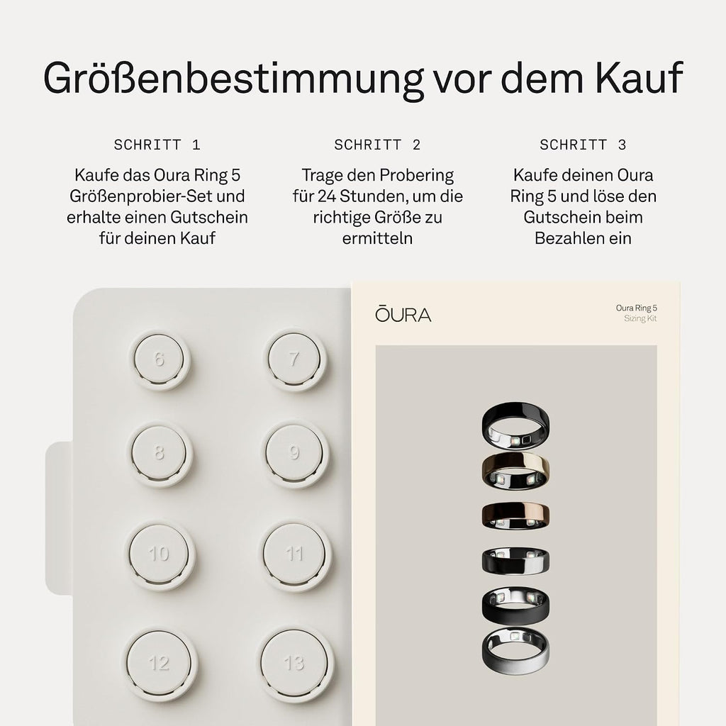 Oura Ring Gen 5 Smart-Ring – Gold, Größe 8, Schlaf- & Fitnesstracker, Herzfrequenz, Titan