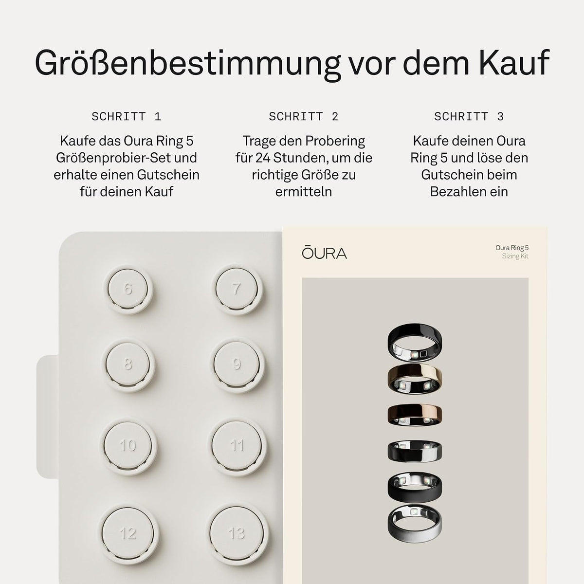 Oura Ring Gen 5 Smart-Ring – Gold, Größe 8, Schlaf- & Fitnesstracker, Herzfrequenz, Titan