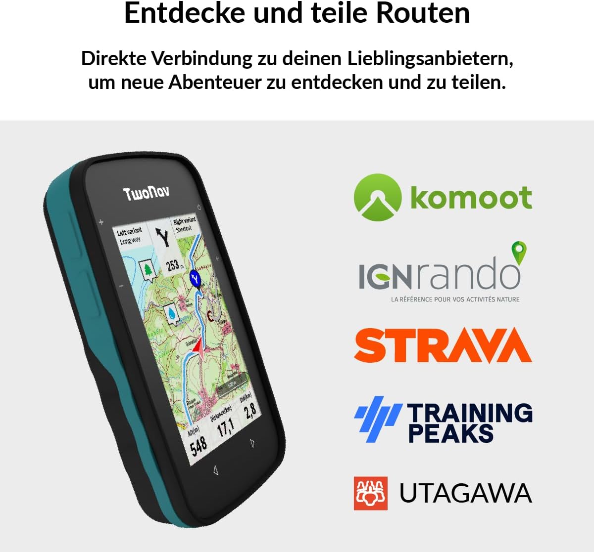 TwoNav Cross Plus 64 GB GPS-Handgerät – 3,2 Zoll Display, Inkl. Topo Deutschland 1:25.000, MTB & Wandern