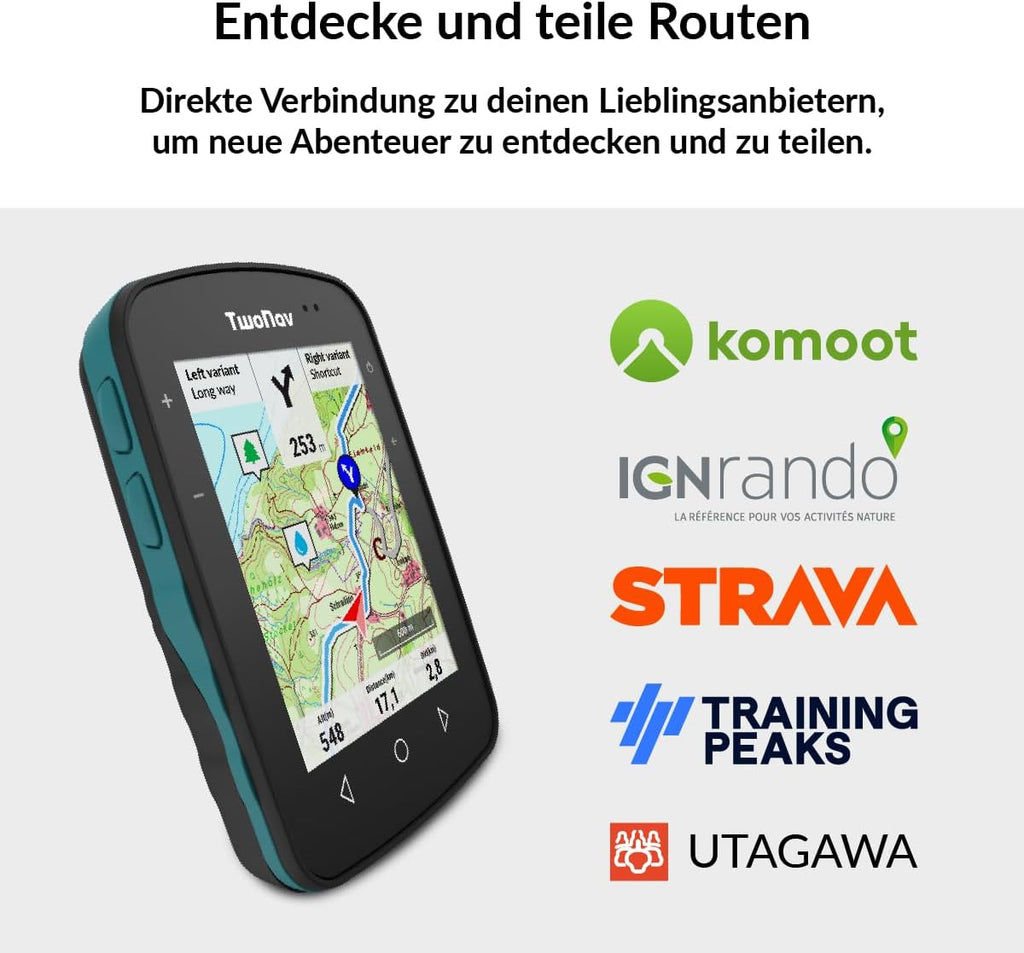 TwoNav Terra 64 GB GPS-Handgerät – 3,7 Zoll Display, Inkl. Topo Deutschland 1:25.000, Wandern & MTB